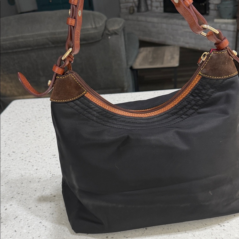 Dooney & Bourke Black and Tan Nylon Women's Bag - Picture 3 of 6